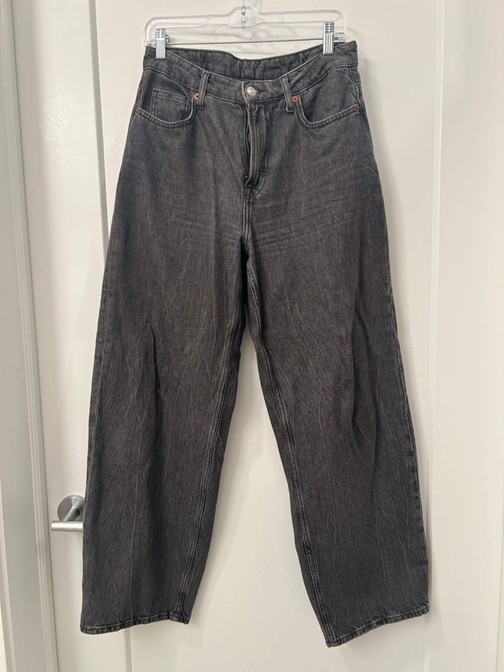 Classic High-Waist barrel jeans - Black